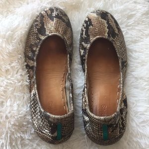 Tieks Snakeskin Leather Ballet Flats Size 9